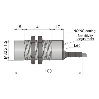 DPC M30 2 fils AC NO/NF P25mm non noyé 20-250Vac / Câble 3m PVC-Lire la description