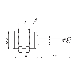 Int.de séc. magnétique codé M30 (sans act.) Led, 1NO/1NF, C5m-Lire la description