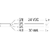 Int.de séc. magnétique codé M30 (sans act.) Led 1NF, C10m
