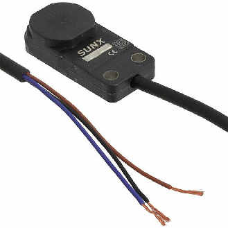 DPI Rect. PNP NF P5mm non noyé Plast. Radial 12-24Vdc / Câble 1m-Lire la description