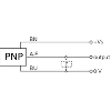 Lecteur de code inductif PNP NO x6 P4mm non noyé 30x79x14mm /Câble 2m