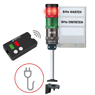 Gestion de files dattente avec SignalSET sans fil, kit alim. 230V-Lire la description