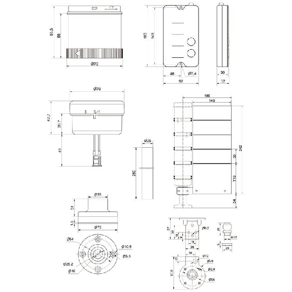 Gestion de files dattente avec SignalSET sans fil, kit alim. 230V-Lire la description