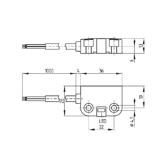 Int.de séc. magnétique codé (sans act.) ASi-SaW, M12 4P+C2m gauche Int.de séc. magnétique codé (sans act.) ASi-SaW, M12 4P+C2m gauche-Lire la description