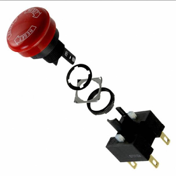 Élément de contact lumineux DPST-NF, pour bouton arrêt urgence Ø30mm-Lire la description