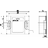 Int.de séc. magn., plast., 1NF+1NO, câble 2m