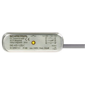 Int.de séc. magnétique codé (sans act.) Led, 1NO+2NF Inox, C1m-Lire la description