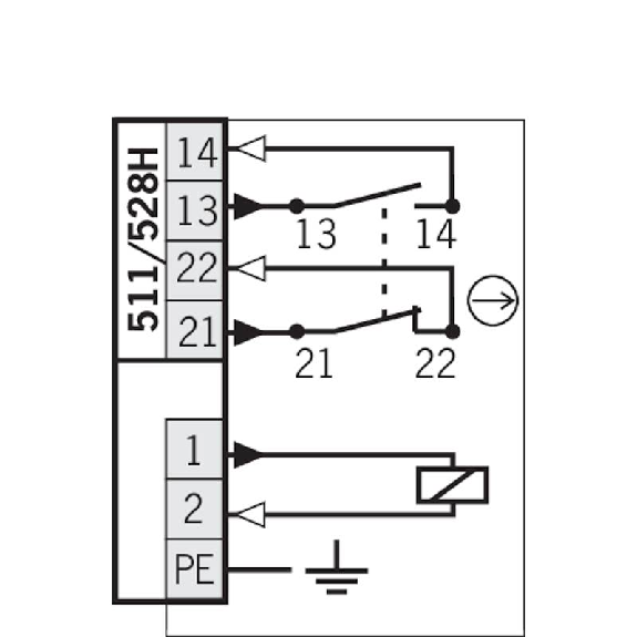 Int.de séc. à interver. 24Vdc 1F+1O sous tension, M20x1.5 Int.de séc. à interver. 24Vdc 1F+1O sous tension, M20x1.5-Lire la description