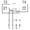 Int.de séc. magnétique codé (sans act.) 1NF+1NO, M08 4P