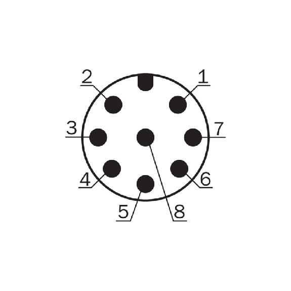 Int.de sécurité à interv. hors tension 24Vdc, M12 8P Int.de sécurité à interv. hors tension 24Vdc, M12 8P-Lire la description