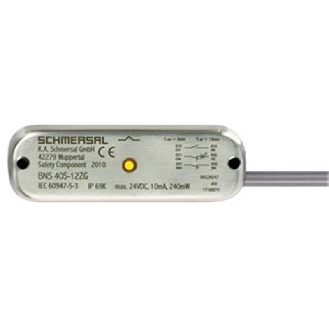 Int.de séc. magnétique codé (sans act.) Led, 1NO+2NF Inox, C10m-Lire la description
