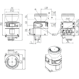 Scrutateur microScan3 Pro PROFINET P=4m, Angle 275°, 128 champs-Lire la description