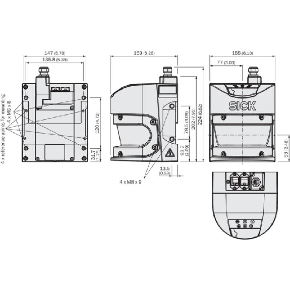 Scrutateur S3000 PROFINET IO Advanced, P=7m, Angle 190°, 8 champs-Lire la description