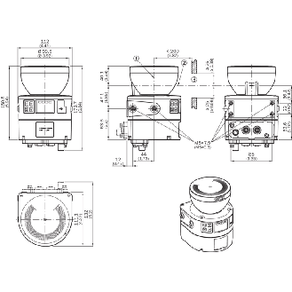 Scrutateur microScan3 Core PROFINET P=4m, Angle 275°, 8 champs-Lire la description