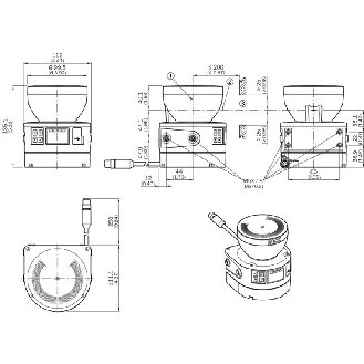 Scrutateur microScan3 Core I/O, P=9m, Angle 275°, 8 champs-Lire la description