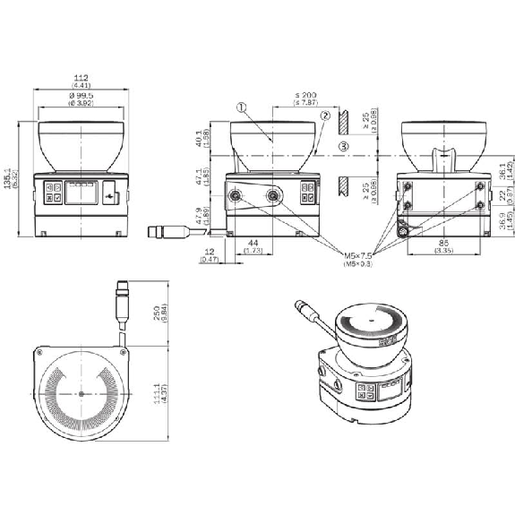 Scrutateur microScan3 Core I/O, P=9m, Angle 275°, 8 champs Scrutateur microScan3 Core I/O, P=9m, Angle 275°, 8 champs-Lire la description