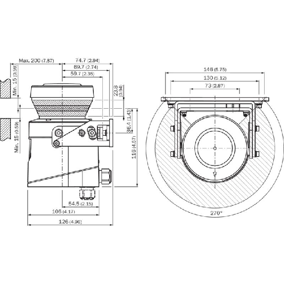Scrutateur S300 Expert, P=2m, Angle 270°, 48 champs Scrutateur S300 Expert, P=2m, Angle 270°, 48 champs-Lire la description