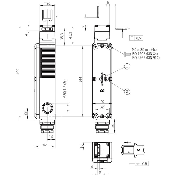 Int.de séc. Verr. 24Vac/dc/Déverr. méca. BI-State, 2O+1F+1O, SR11 Int.de séc. Verr. 24Vac/dc/Déverr. méca. BI-State, 2O+1F+1O, SR11-Lire la description