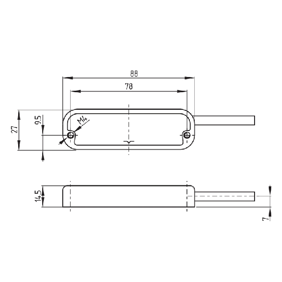 Int.de séc. magnétique codé (sans act.) Led, 1NO+2NF Inox, C20m Int.de séc. magnétique codé (sans act.) Led, 1NO+2NF Inox, C20m-Lire la description