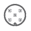 Inclination sensor, 1-axes, 360°, RS485 + Analogue, M12 pigtail