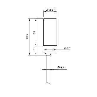 Inclination sensor, 1-axes, 360°, RS485 + Analogue, 2m cable exit-Lire la description