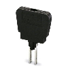 Fiche porte-fusible, I nominale : 6,3 A, coloris : noir
