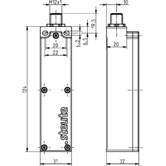 Emetteur universel sans fil sWave 868,3 MHz, M12 4P-Lire la description