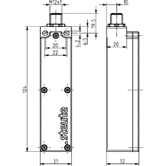 Emetteur universel sans fil sWave 868,3 MHz, M12 4P-Lire la description