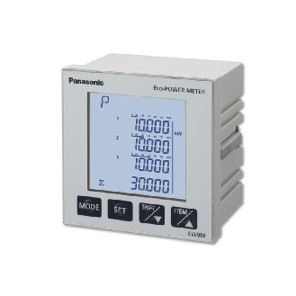 KW9M Eco-power meter, panel mount, kW,kWh,kvar,A, V, PF,Hz,Tem.-Lire la description