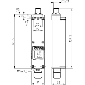 Emetteur universel sans fil sWave 868,3 MHz, M12 4P-Lire la description