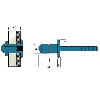 Rivet Structure Rivinox Tête Plate 3.2X6