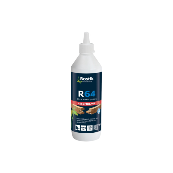 Colle vinylique R64 prise lente biberon 750g - BOSTIK - 30604657-Lire la description