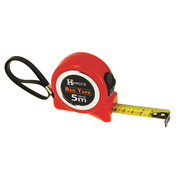 Mètre ruban 5 m x 19 mm 'Red Tape' - HANGER - 100022 Mètre ruban 5 m x 19 mm 'Red Tape' - HANGER - 100022-Lire la description