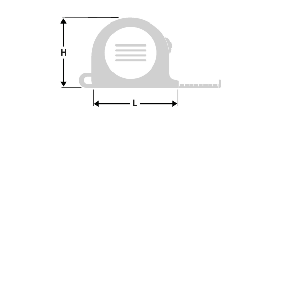 Mètre ruban 5 m x 19 mm 'Rubber Flex' - HANGER - 100031 Mètre ruban 5 m x 19 mm 'Rubber Flex' - HANGER - 100031-Lire la description