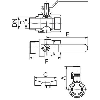 Vanne mâle - femelle  - Filetage: 1''1/2 | Pn: 16 bar | A: 78 | E: 130 | D: 39 | F: 102