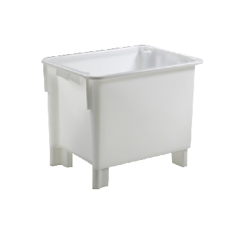 Bac sur pieds grand volume hygiènique pour charges lourdes 170 L-Lire la description