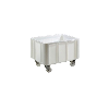 Contenitore carrellato igienico grande volume per carichi pesanti 140 L