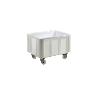 Bac sur roues grand volume hygiénique pour charges lourdes 140 L-Lire la description