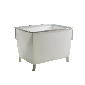 Bac sur pieds grand volume hygiénique pour charges lourdes 400 L-Lire la description