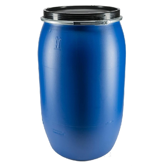 Fusto in plastica aperto da 225L-Leggi tutto