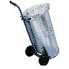 Carretilla manual para contenedor de acero galvanizado de 110 L