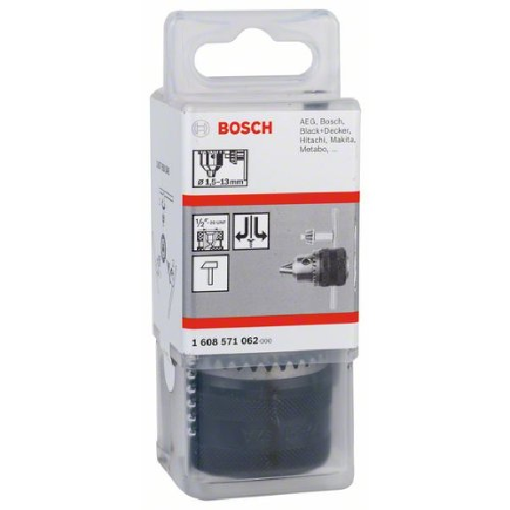 Zahnkranzbohrfutter bis 13 mm, 1,5 - 13 mm, 1/2" - 20, für Rechts-/Linkslauf-Beschreibung lesen