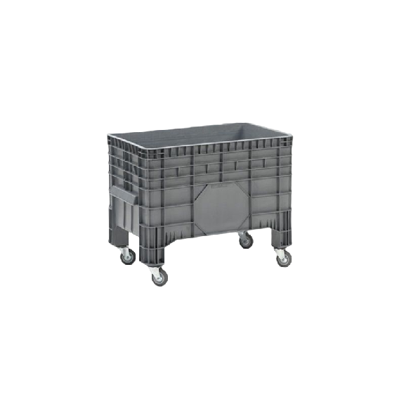 Cassa pallet raccolta 4 ruote Ø 100 mm 285 L-Leggi tutto