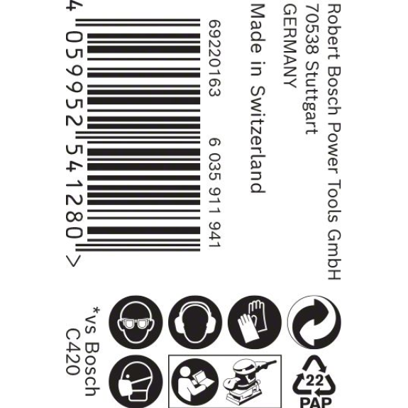 Bosch EXPERT M480 Schleifnetzrolle, 115 mm, 5 m, K 220. Fr Handschleifen-Beschreibung lesen