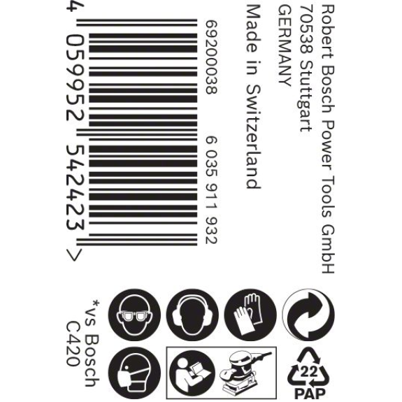 Bosch EXPERT C470 Schleifpapierrolle zum Handschleifen, 93 mm, 5 m, K 80-Beschreibung lesen
