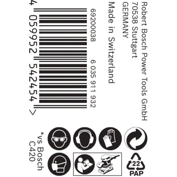 Bosch EXPERT C470 Schleifpapierrolle zum Handschleifen, 93 mm, 5 m, K 240-Beschreibung lesen