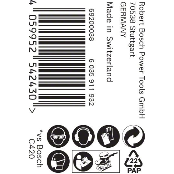 Bosch EXPERT C470 Schleifpapierrolle zum Handschleifen, 93 mm, 5 m, K 120-Beschreibung lesen
