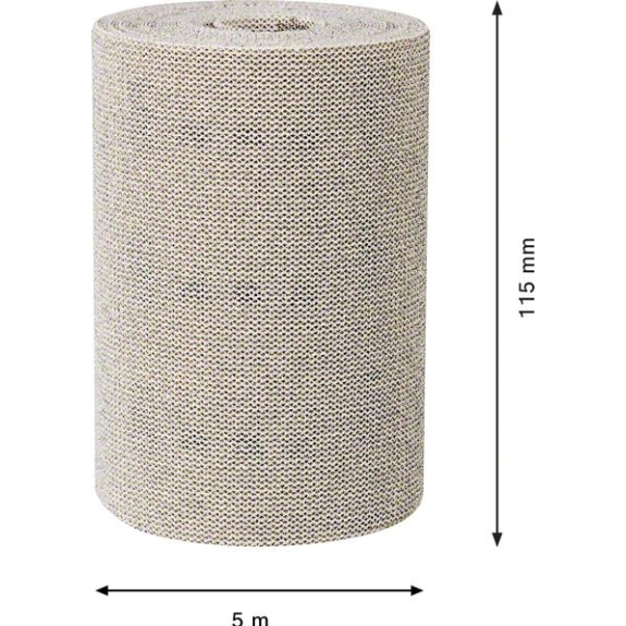 Bosch EXPERT M480 Schleifnetzrolle, 115 mm, 5 m, K 80. Fr Handschleifen-Beschreibung lesen