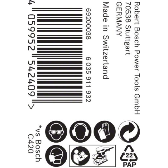 Bosch EXPERT C470 Schleifpapierrolle zum Handschleifen, 93 mm, 5 m, K 40-Beschreibung lesen