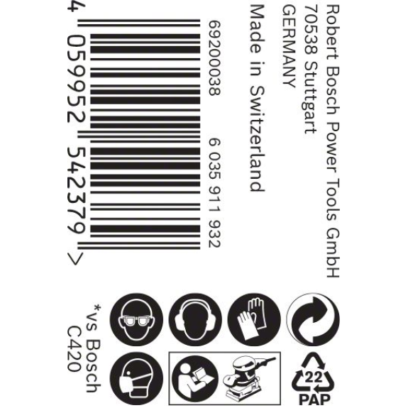 Bosch EXPERT C470 Schleifpapierrolle zum Handschleifen, 115 mm, 5 m, K 120-Beschreibung lesen